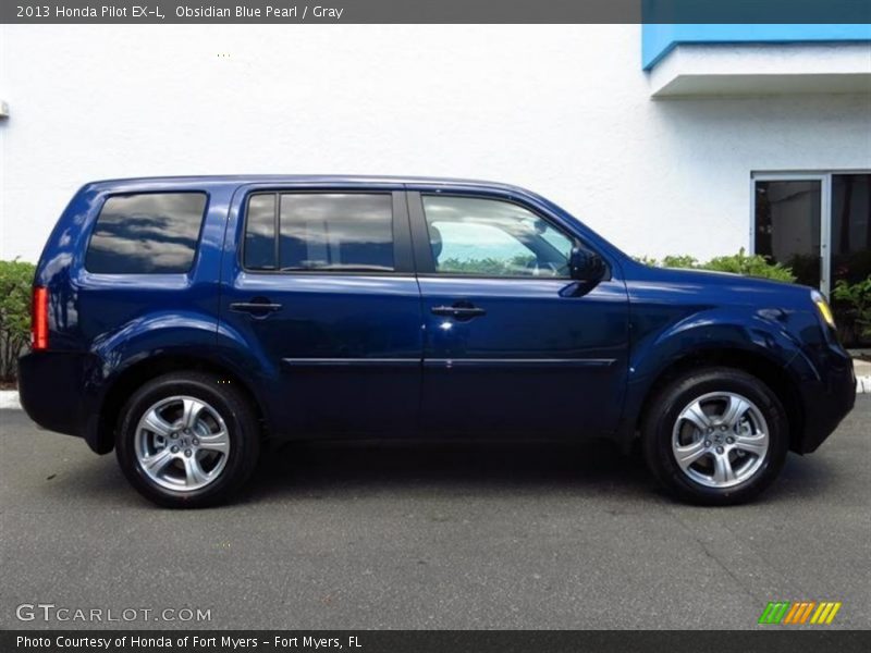Obsidian Blue Pearl / Gray 2013 Honda Pilot EX-L