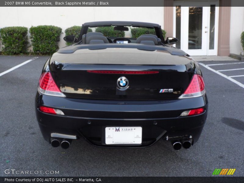 Black Sapphire Metallic / Black 2007 BMW M6 Convertible