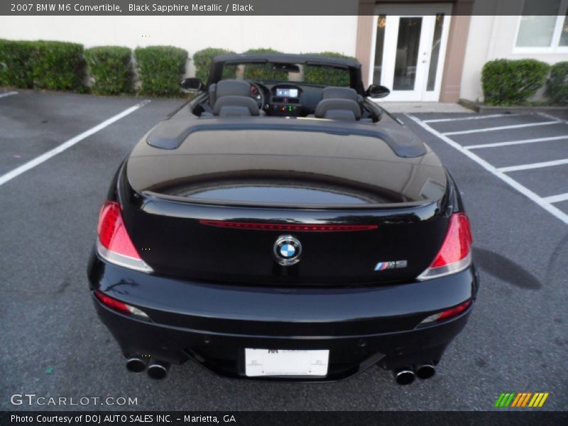 Black Sapphire Metallic / Black 2007 BMW M6 Convertible