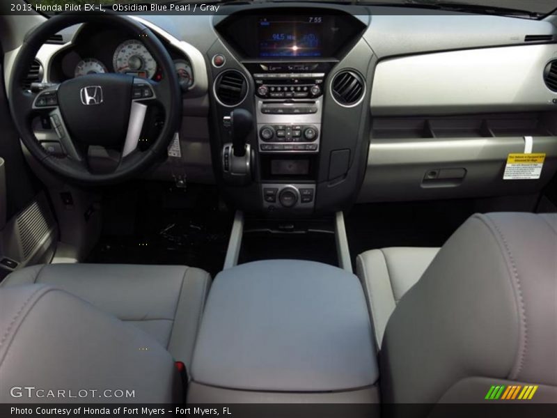 Obsidian Blue Pearl / Gray 2013 Honda Pilot EX-L