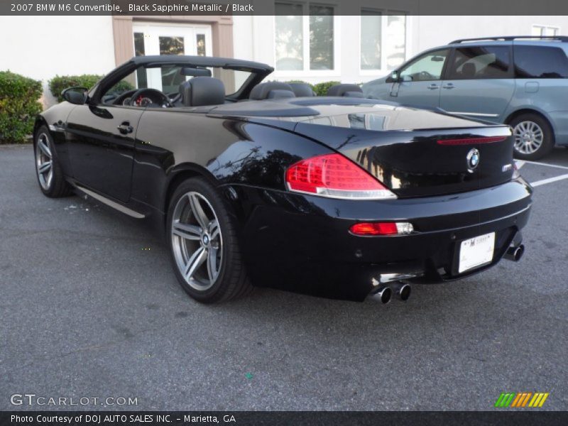Black Sapphire Metallic / Black 2007 BMW M6 Convertible