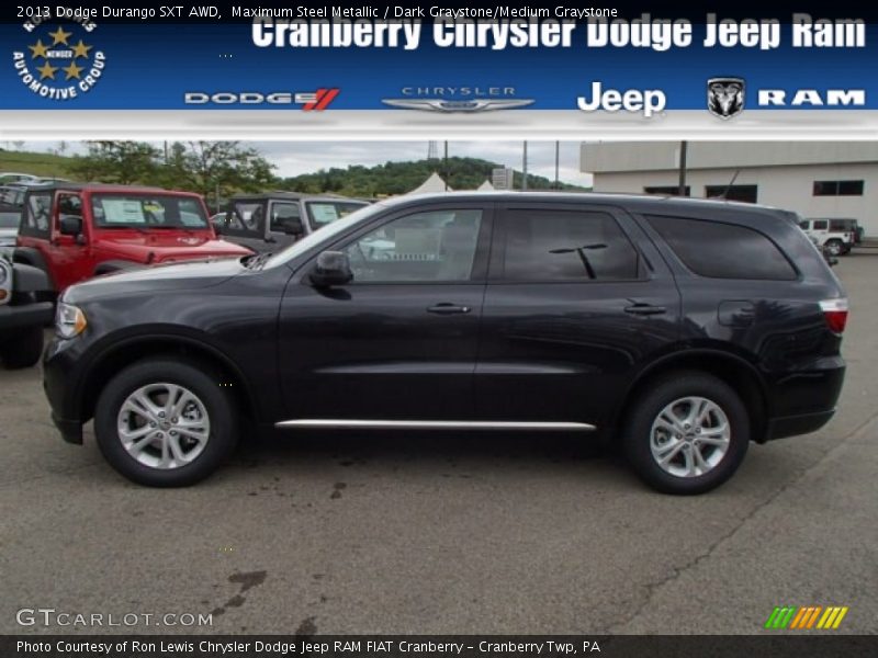 Maximum Steel Metallic / Dark Graystone/Medium Graystone 2013 Dodge Durango SXT AWD