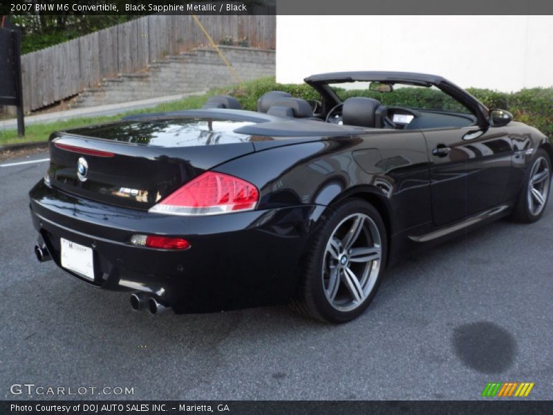 Black Sapphire Metallic / Black 2007 BMW M6 Convertible