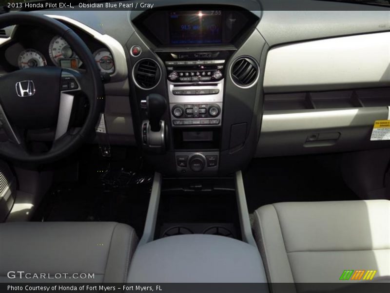 Obsidian Blue Pearl / Gray 2013 Honda Pilot EX-L