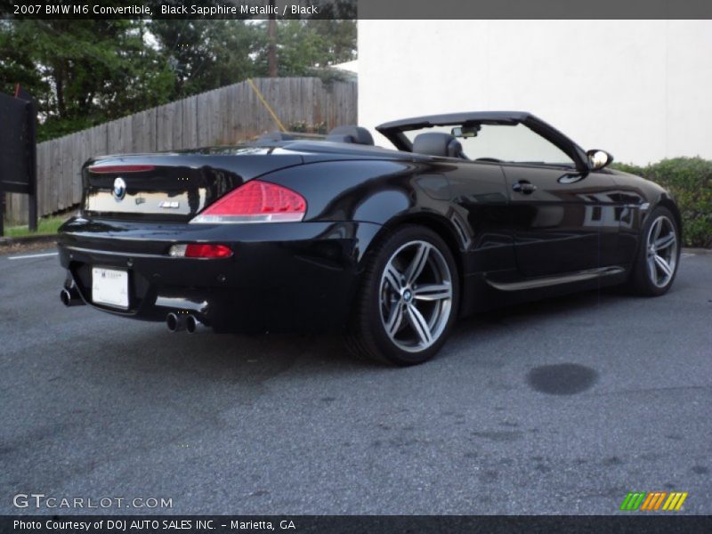 Black Sapphire Metallic / Black 2007 BMW M6 Convertible