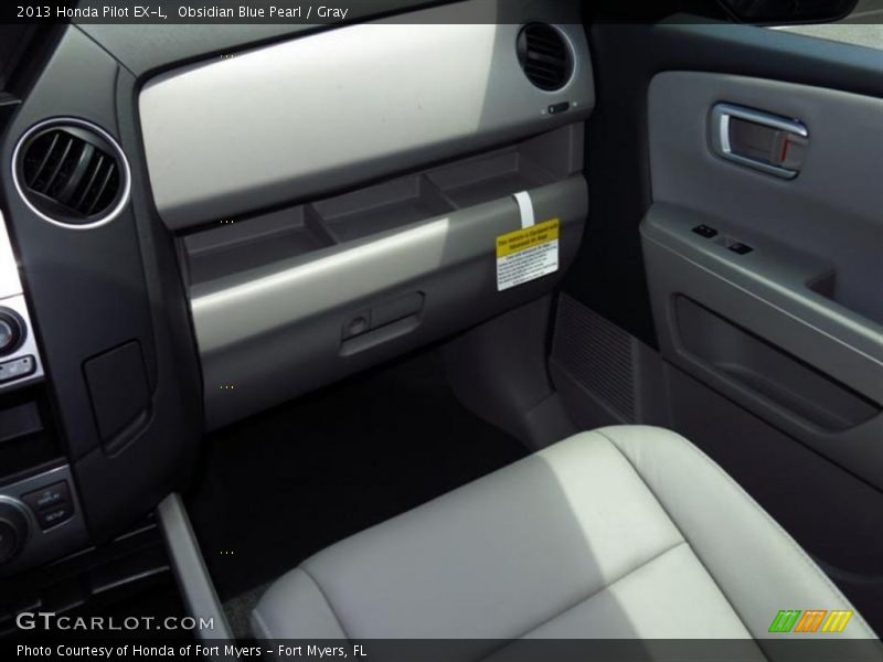 Obsidian Blue Pearl / Gray 2013 Honda Pilot EX-L