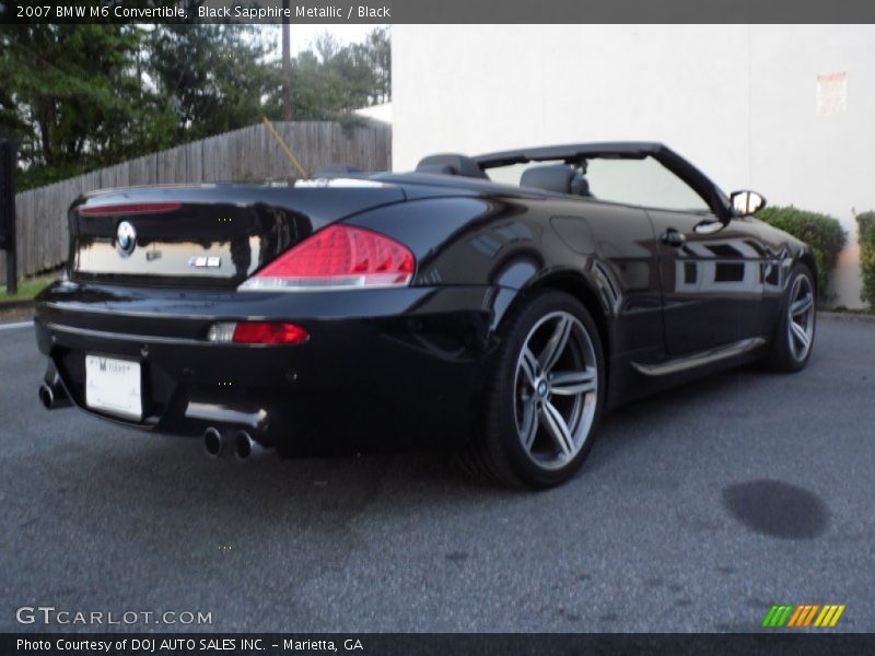 Black Sapphire Metallic / Black 2007 BMW M6 Convertible