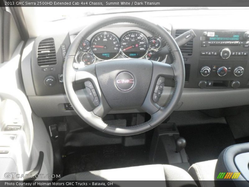 Summit White / Dark Titanium 2013 GMC Sierra 2500HD Extended Cab 4x4 Chassis
