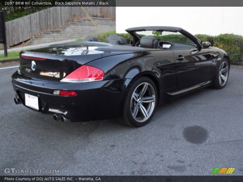 Black Sapphire Metallic / Black 2007 BMW M6 Convertible