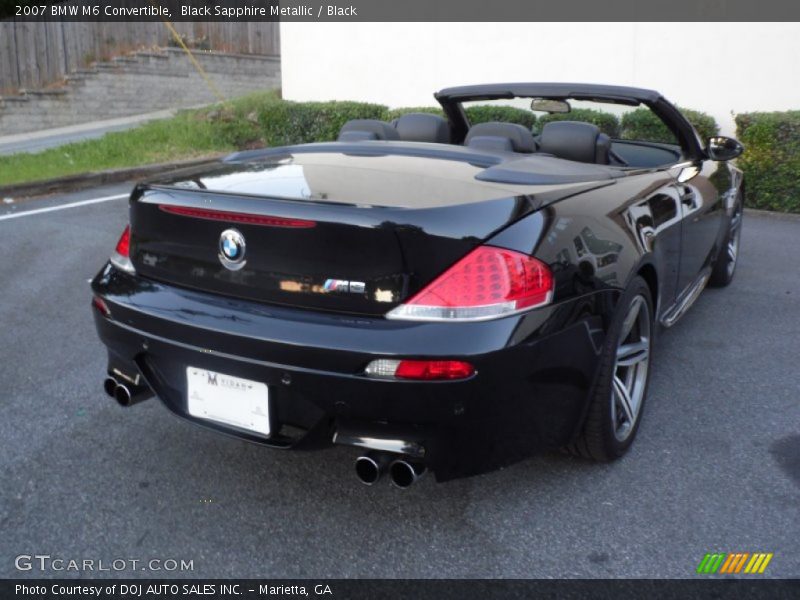 Black Sapphire Metallic / Black 2007 BMW M6 Convertible