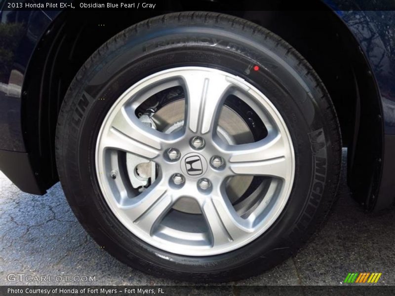 Obsidian Blue Pearl / Gray 2013 Honda Pilot EX-L
