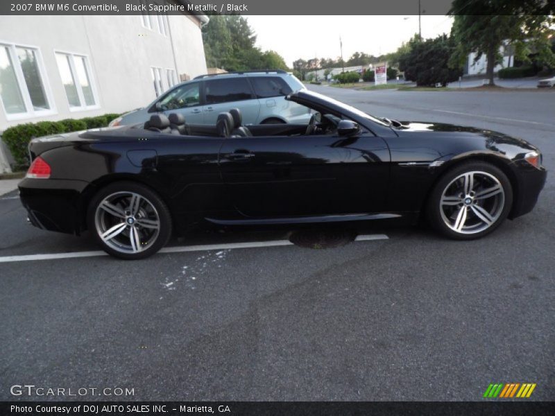 Black Sapphire Metallic / Black 2007 BMW M6 Convertible