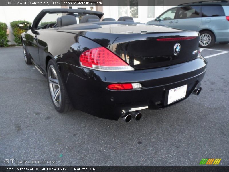 Black Sapphire Metallic / Black 2007 BMW M6 Convertible