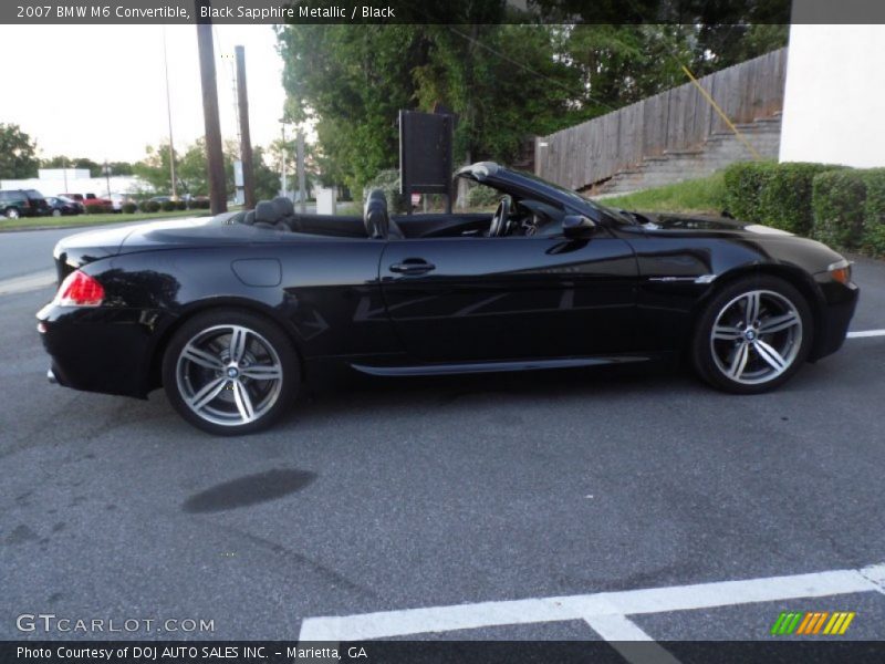 Black Sapphire Metallic / Black 2007 BMW M6 Convertible