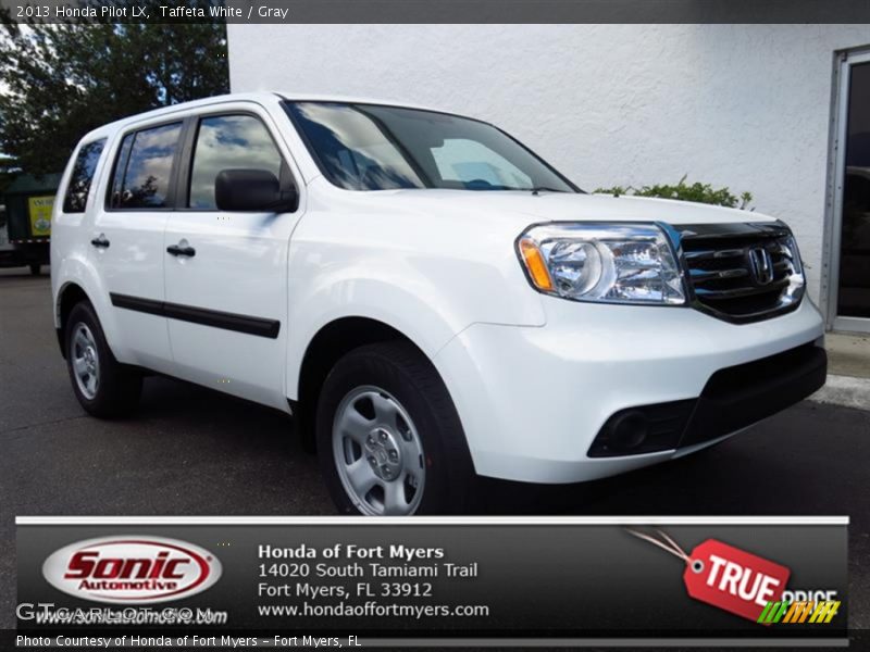 Taffeta White / Gray 2013 Honda Pilot LX