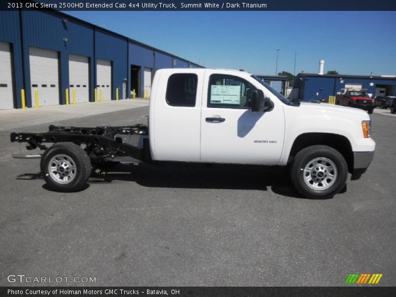 Summit White / Dark Titanium 2013 GMC Sierra 2500HD Extended Cab 4x4 Utility Truck