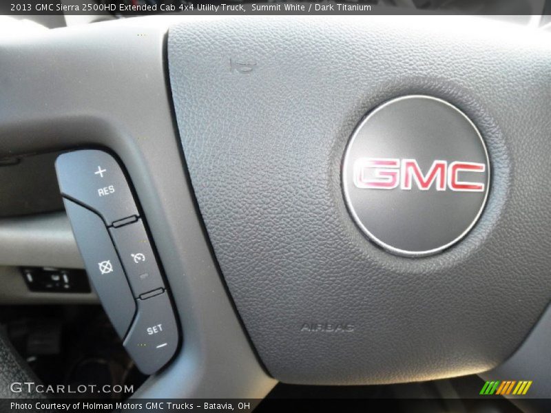 Summit White / Dark Titanium 2013 GMC Sierra 2500HD Extended Cab 4x4 Utility Truck