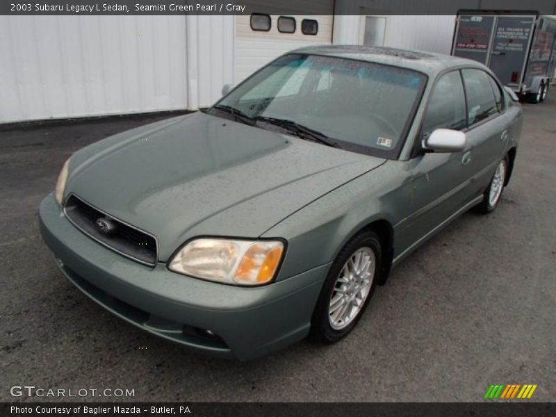Seamist Green Pearl / Gray 2003 Subaru Legacy L Sedan