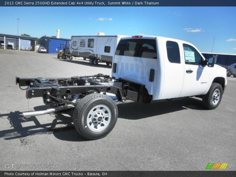 Summit White / Dark Titanium 2013 GMC Sierra 2500HD Extended Cab 4x4 Utility Truck