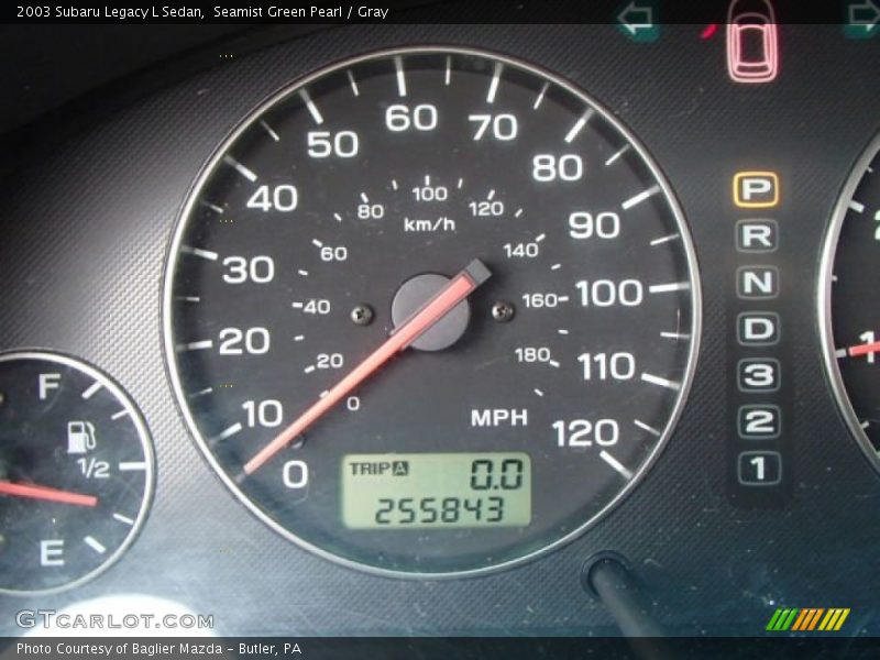 Seamist Green Pearl / Gray 2003 Subaru Legacy L Sedan