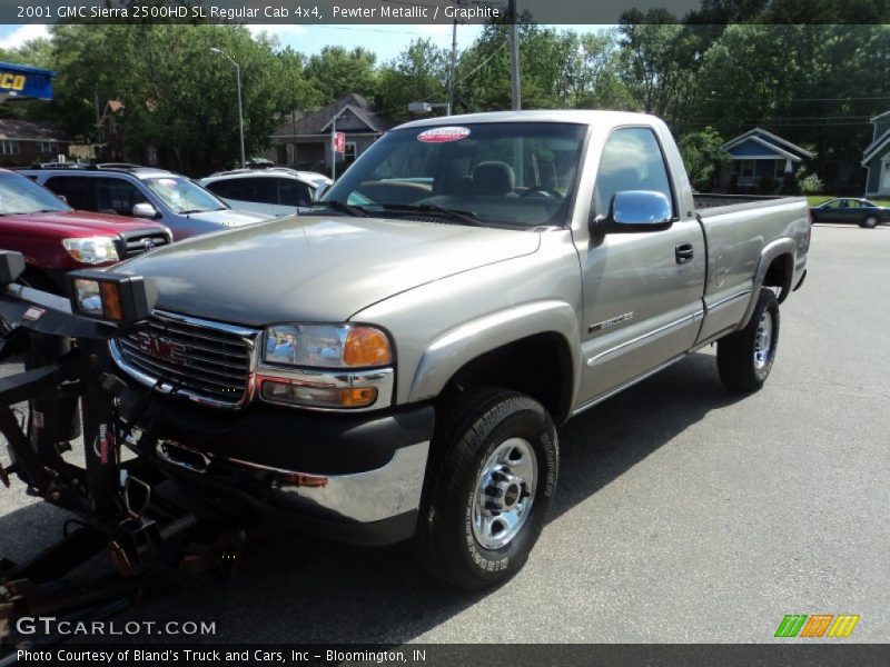 Pewter Metallic / Graphite 2001 GMC Sierra 2500HD SL Regular Cab 4x4