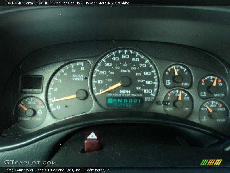 Pewter Metallic / Graphite 2001 GMC Sierra 2500HD SL Regular Cab 4x4