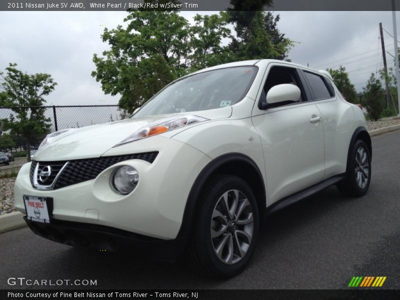 White Pearl / Black/Red w/Silver Trim 2011 Nissan Juke SV AWD