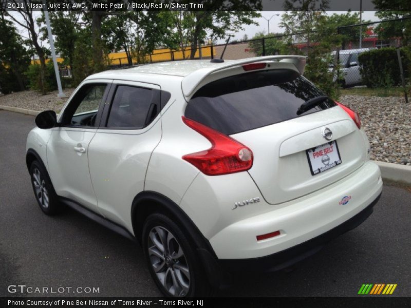 White Pearl / Black/Red w/Silver Trim 2011 Nissan Juke SV AWD