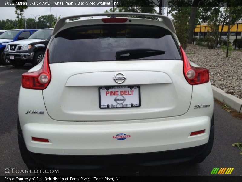 White Pearl / Black/Red w/Silver Trim 2011 Nissan Juke SV AWD