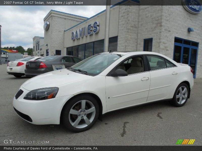 Ivory White / Light Taupe 2007 Pontiac G6 GT Sedan