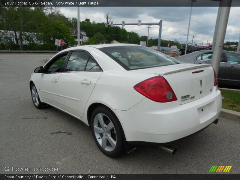 Ivory White / Light Taupe 2007 Pontiac G6 GT Sedan