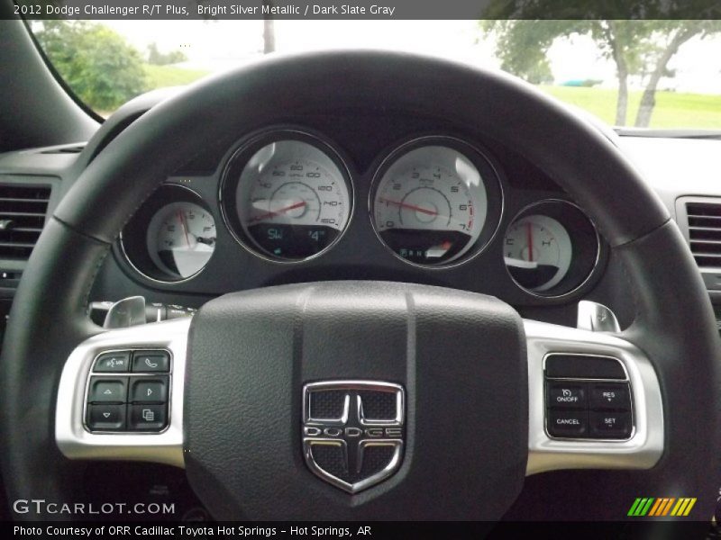 Bright Silver Metallic / Dark Slate Gray 2012 Dodge Challenger R/T Plus