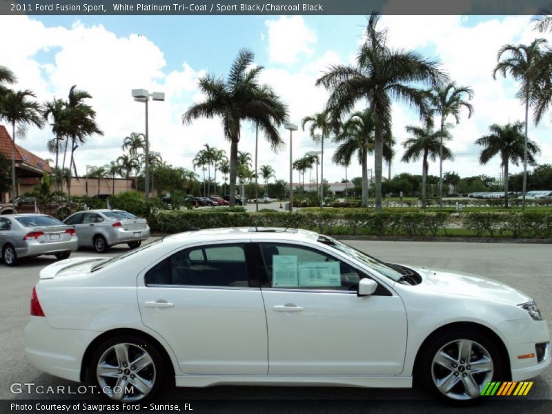 White Platinum Tri-Coat / Sport Black/Charcoal Black 2011 Ford Fusion Sport