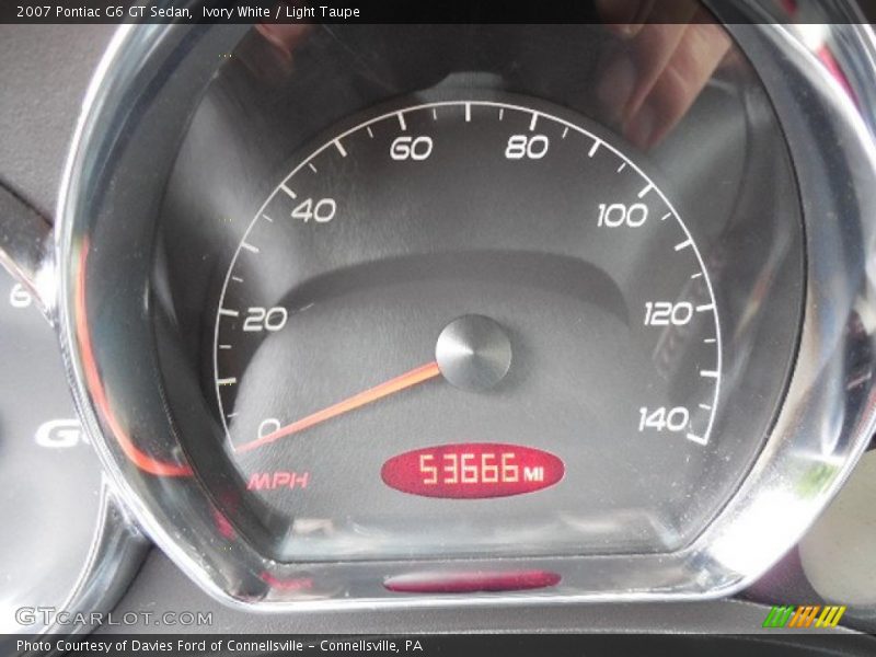 Ivory White / Light Taupe 2007 Pontiac G6 GT Sedan