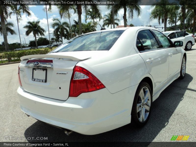 White Platinum Tri-Coat / Sport Black/Charcoal Black 2011 Ford Fusion Sport