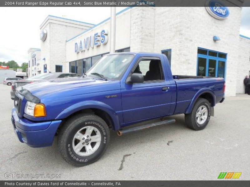 Sonic Blue Metallic / Medium Dark Flint 2004 Ford Ranger Edge Regular Cab 4x4