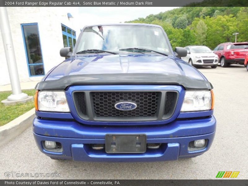 Sonic Blue Metallic / Medium Dark Flint 2004 Ford Ranger Edge Regular Cab 4x4