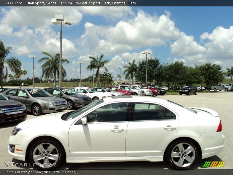 White Platinum Tri-Coat / Sport Black/Charcoal Black 2011 Ford Fusion Sport