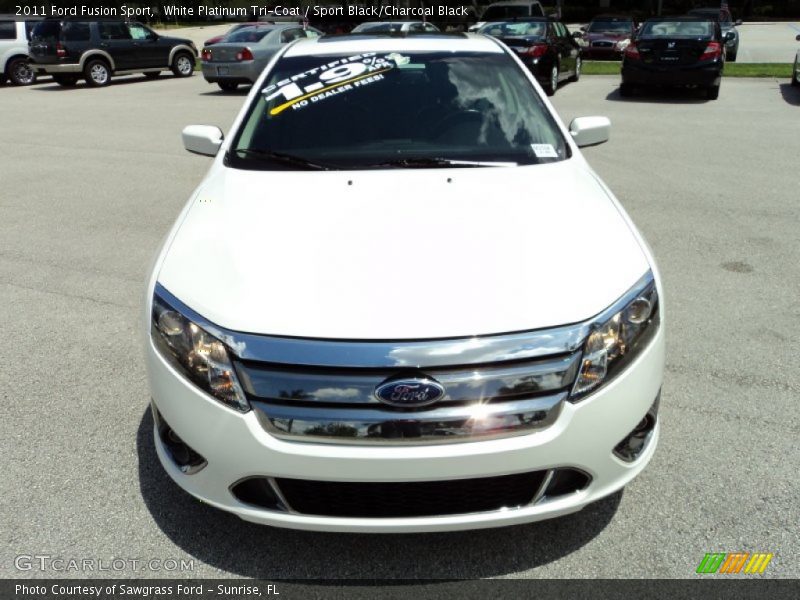 White Platinum Tri-Coat / Sport Black/Charcoal Black 2011 Ford Fusion Sport