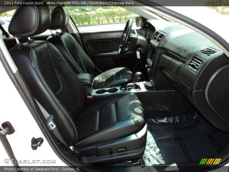 White Platinum Tri-Coat / Sport Black/Charcoal Black 2011 Ford Fusion Sport