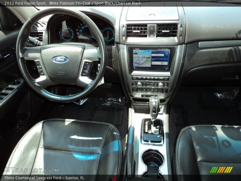 White Platinum Tri-Coat / Sport Black/Charcoal Black 2011 Ford Fusion Sport