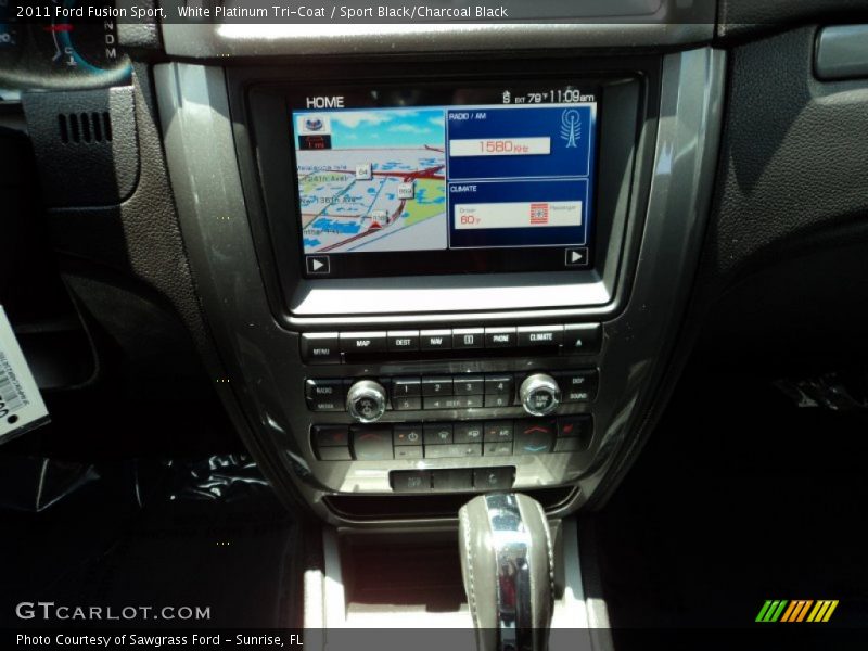 White Platinum Tri-Coat / Sport Black/Charcoal Black 2011 Ford Fusion Sport