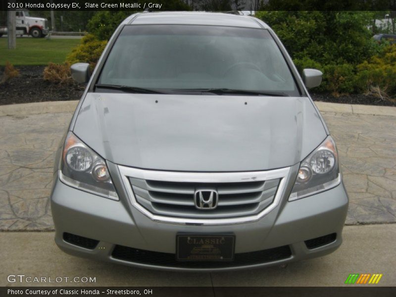 Slate Green Metallic / Gray 2010 Honda Odyssey EX
