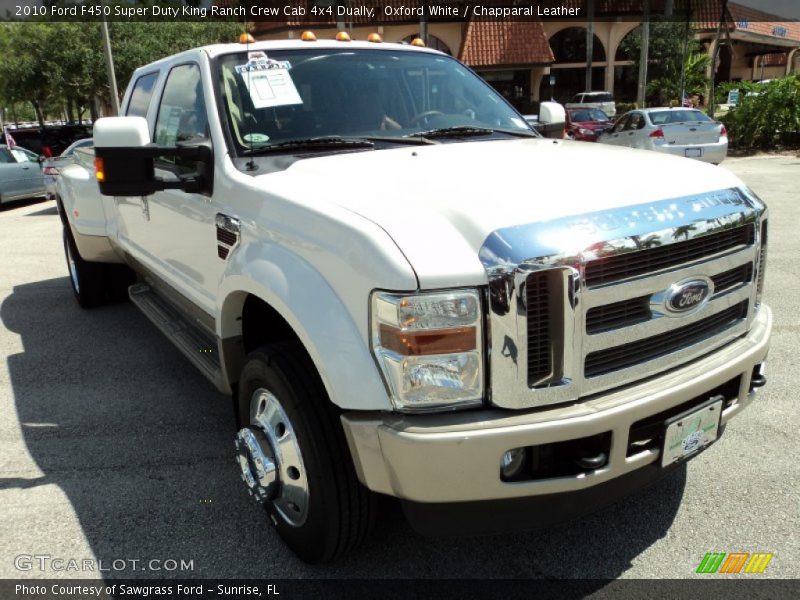 Oxford White / Chapparal Leather 2010 Ford F450 Super Duty King Ranch Crew Cab 4x4 Dually