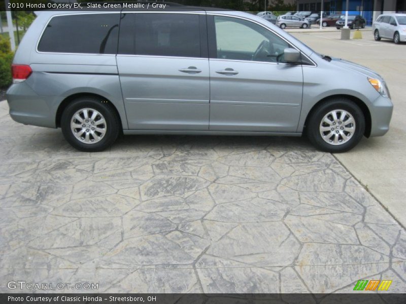 Slate Green Metallic / Gray 2010 Honda Odyssey EX