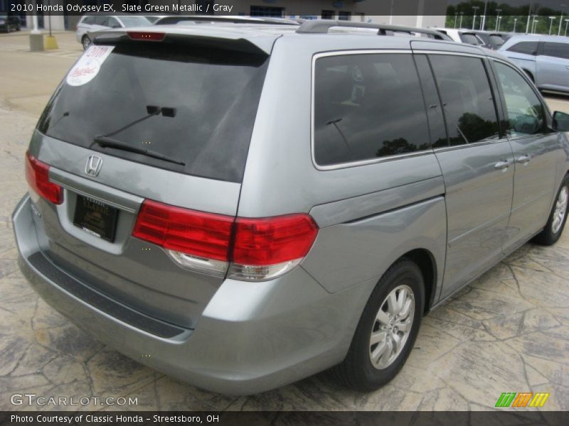 Slate Green Metallic / Gray 2010 Honda Odyssey EX