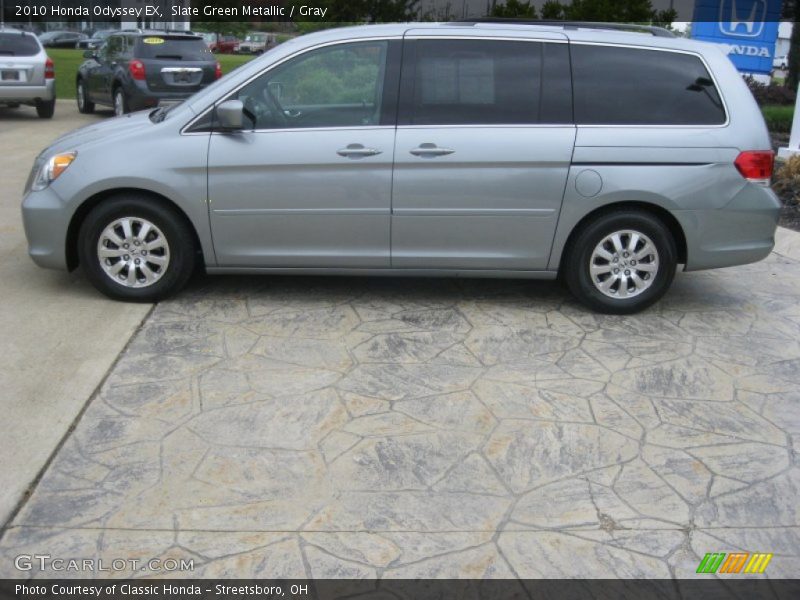 Slate Green Metallic / Gray 2010 Honda Odyssey EX