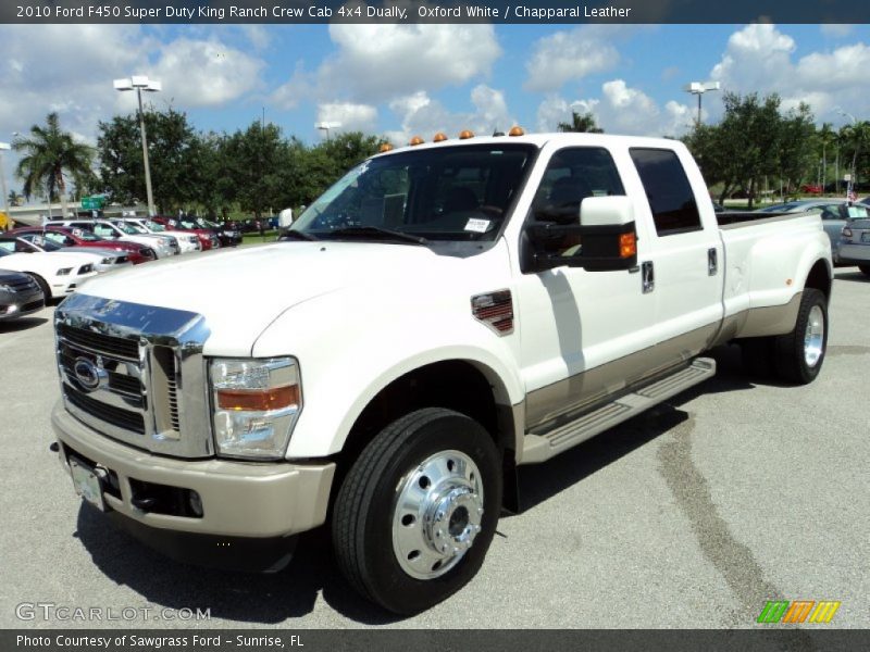 Front 3/4 View of 2010 F450 Super Duty King Ranch Crew Cab 4x4 Dually