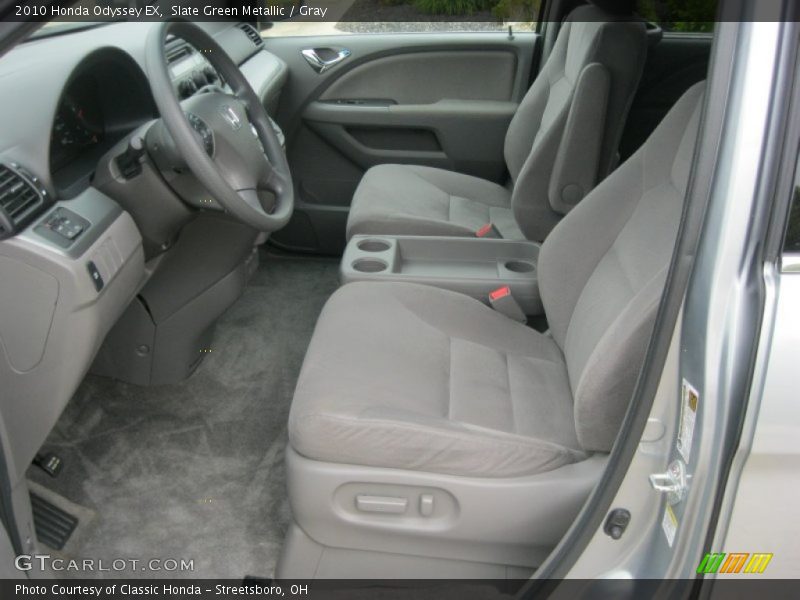 Slate Green Metallic / Gray 2010 Honda Odyssey EX