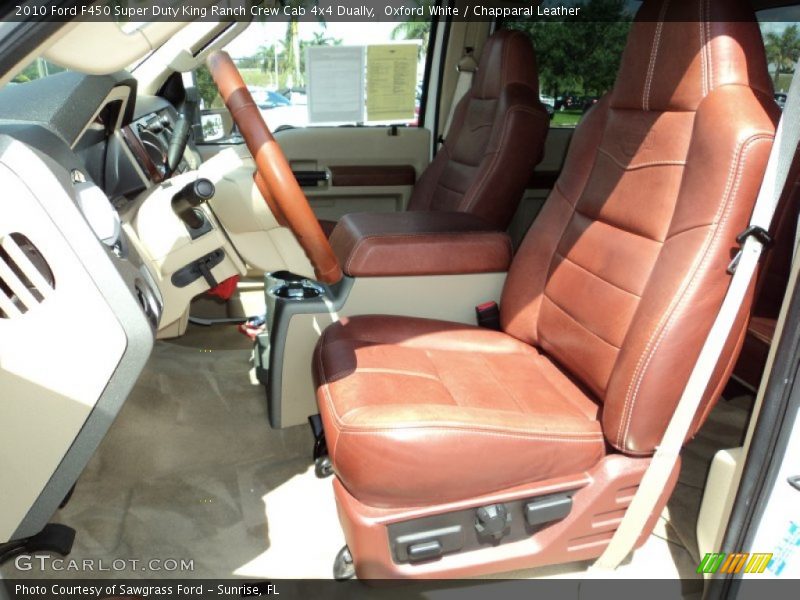 Front Seat of 2010 F450 Super Duty King Ranch Crew Cab 4x4 Dually